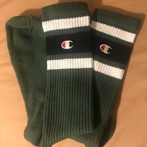 Champion Tube Socks - Green, Large